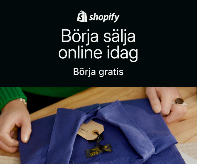 Shopify-annons för att börja sälja online
